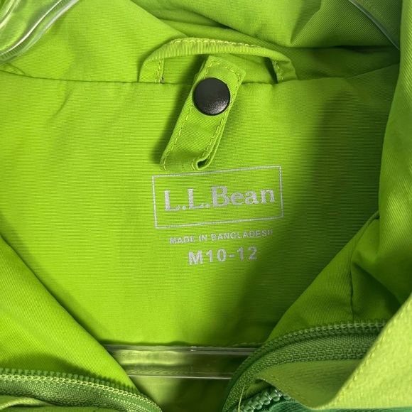 L.L. BEAN Girl's Winter Snow Ski Jacket Coat Sz M 10-12 Green Hooded - Picture 3 of 7